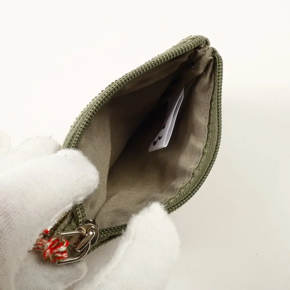 America And Beyond Green Makeup Pouch Embellished Beaded Red Heart Tassel - Picture 4 of 6